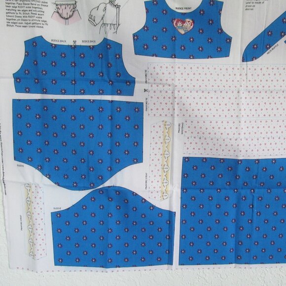 Daisy Kingdom Raggedy Ann doll dress fabric panel - Picture 6 of 8